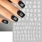 10 Sheets Letter Nail Art Stickers - 3D Old English Alphabet Number Nail Decals